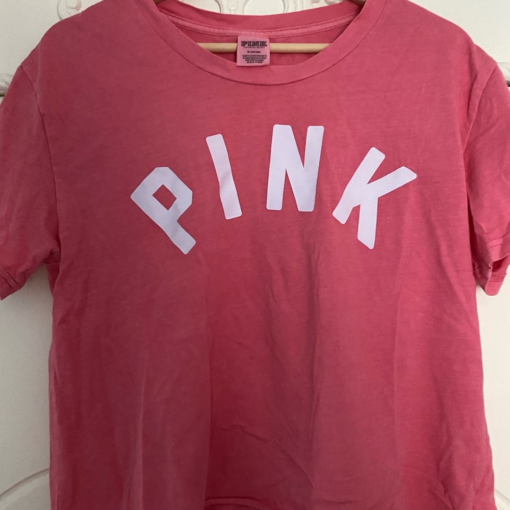 victoria secret pink hot pink t shirt